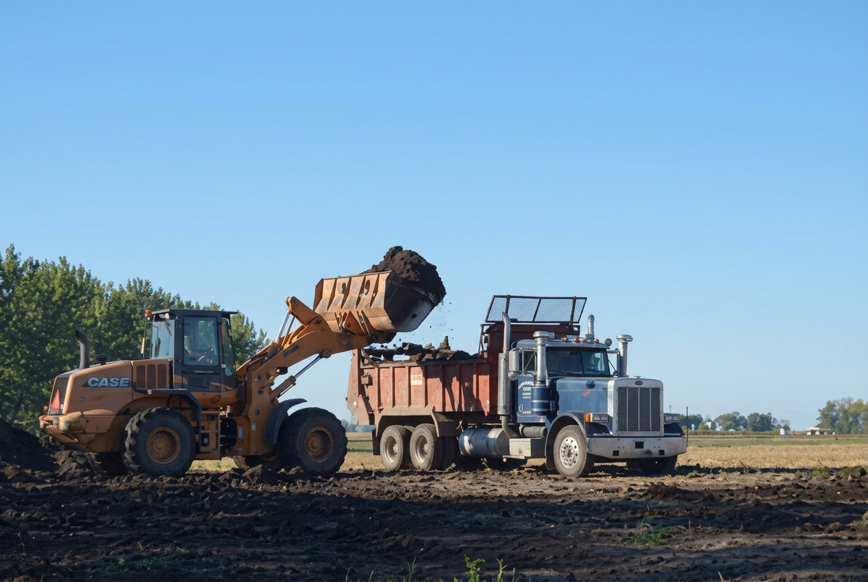 Earthwork at dairy facility